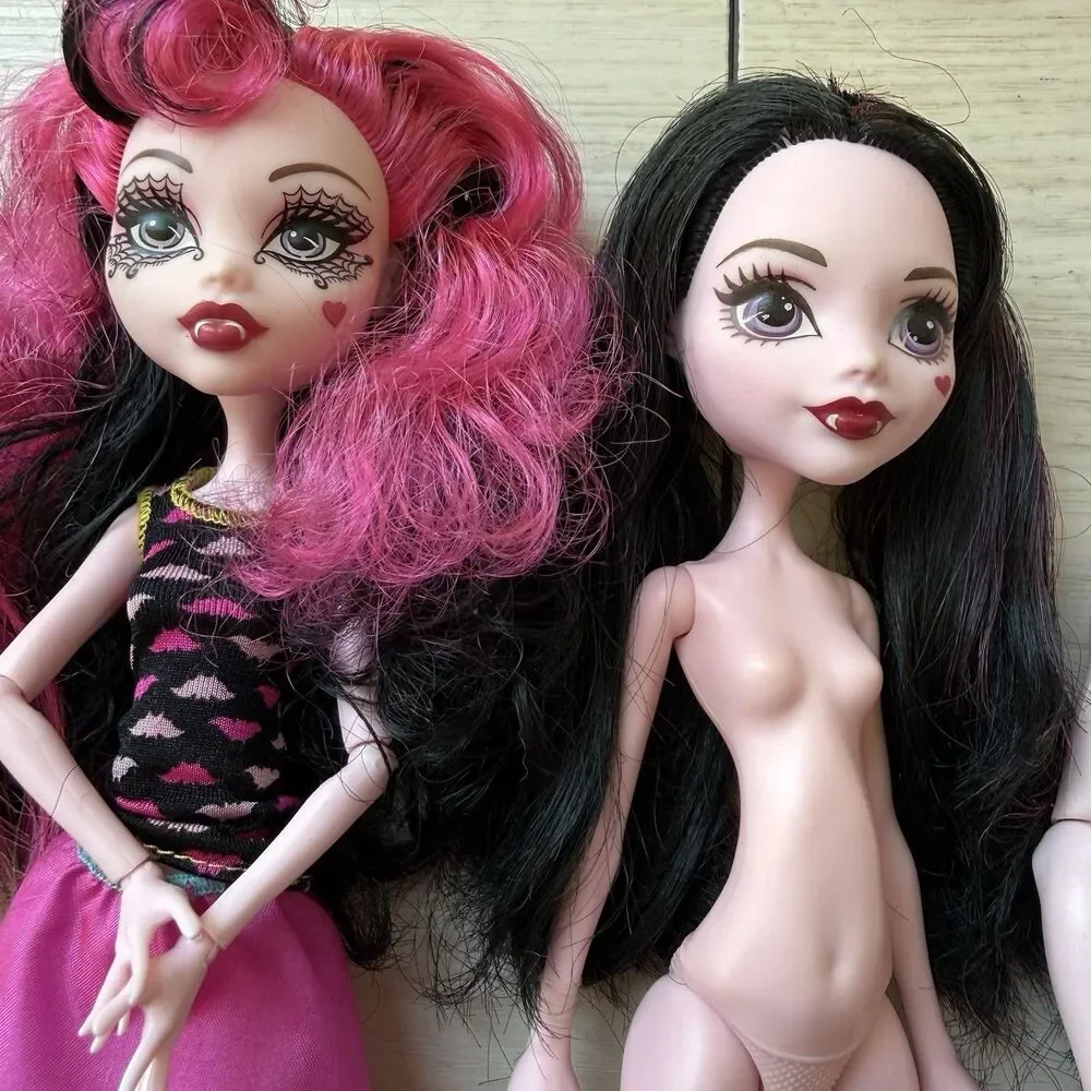 Lot Of 5 Monster High Draculaura Dolls + Creat A Monster Doll G1 Missing Clothes